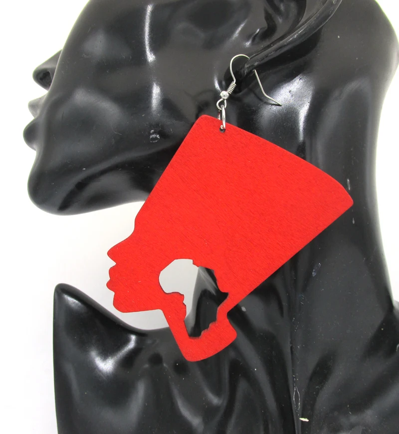 Бесплатная доставка! Деревянные серьги Queen Nefertiti 4 цвета|earrings|earrings c*c |