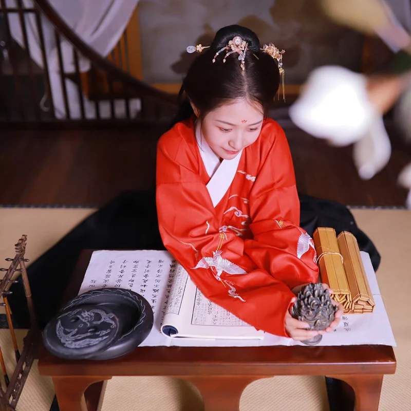 Новинка платье Hanfu костюмы в китайском стиле красные для женщин Китайская