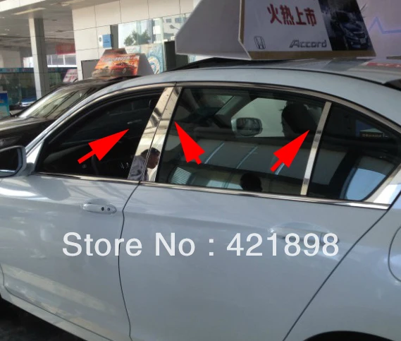 

For Honda Accord 2013 2014 2015 2016 Stainless Steel Pillar Post Trim