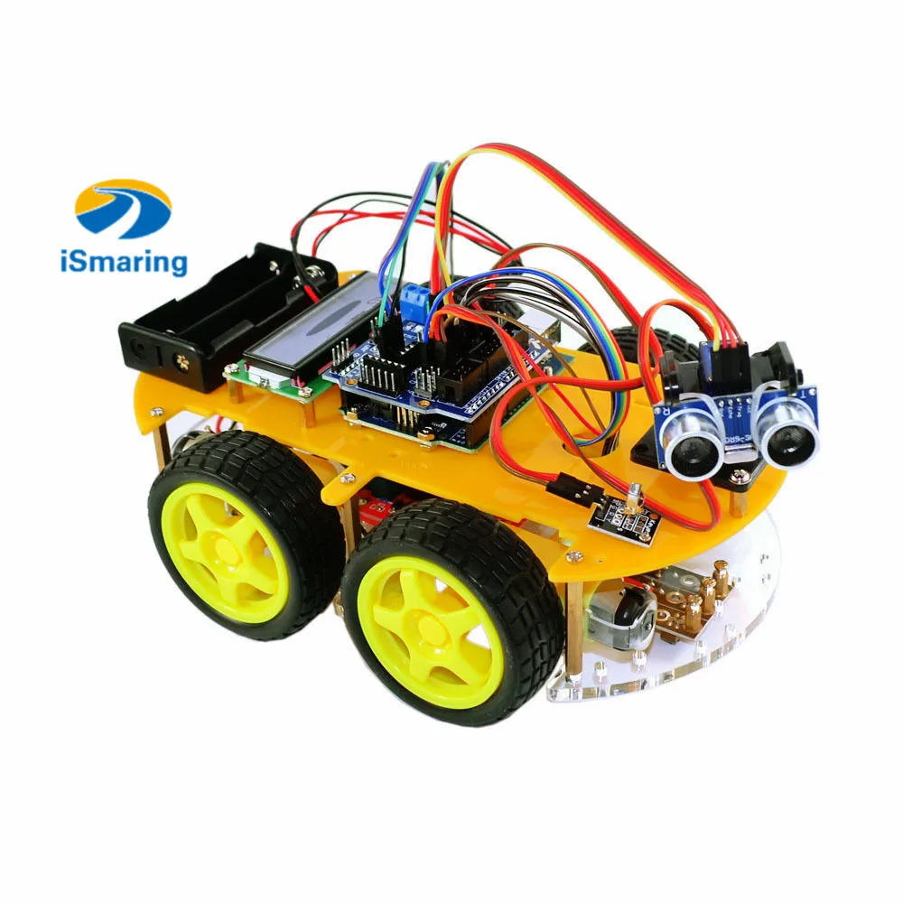 Официальный iSmaring умный автомобиль робот стартовый комплект для Arduino 1602LCD Atmega-328P