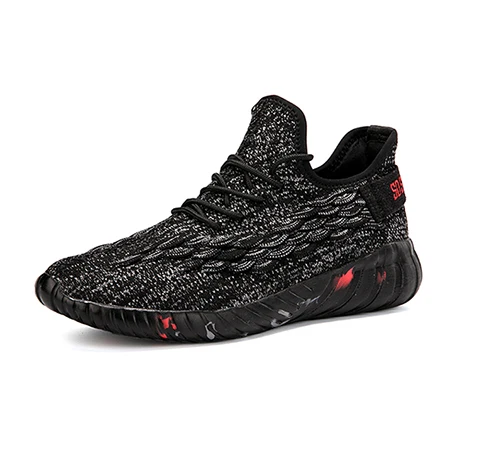 

Outdoor flying woven running shoes, sports ultra-light bottom running shoes, mesh low-top running shoes
