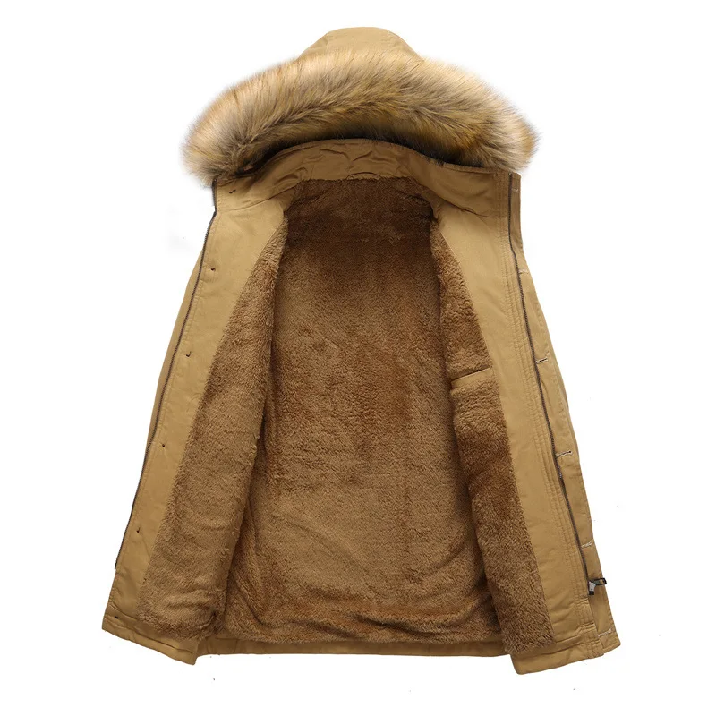 Cockscomb Новинка 2018 съемный капюшон из искусственного меха Мужская Утепленная