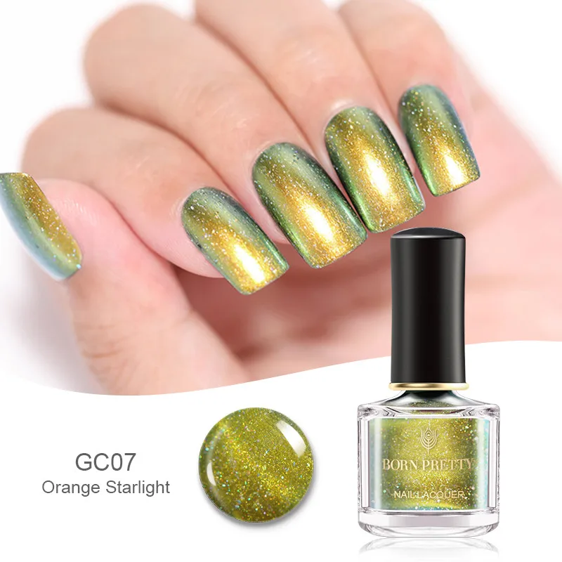 Color 7 BORN PRETTY 6 мл Лак для ногтей Хамелеон блеск Galaxy дизайн ногтей маникюр серии Хамелеон 7 цветов - Цвет: Color 7