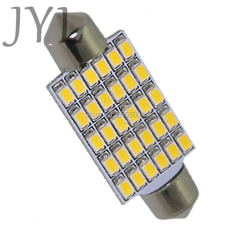 2 шт гирлянда купольная лампочка 42 мм 30smd 3020 Светодиодный светильник для салона автомобиля яркий белый/теплый белый
