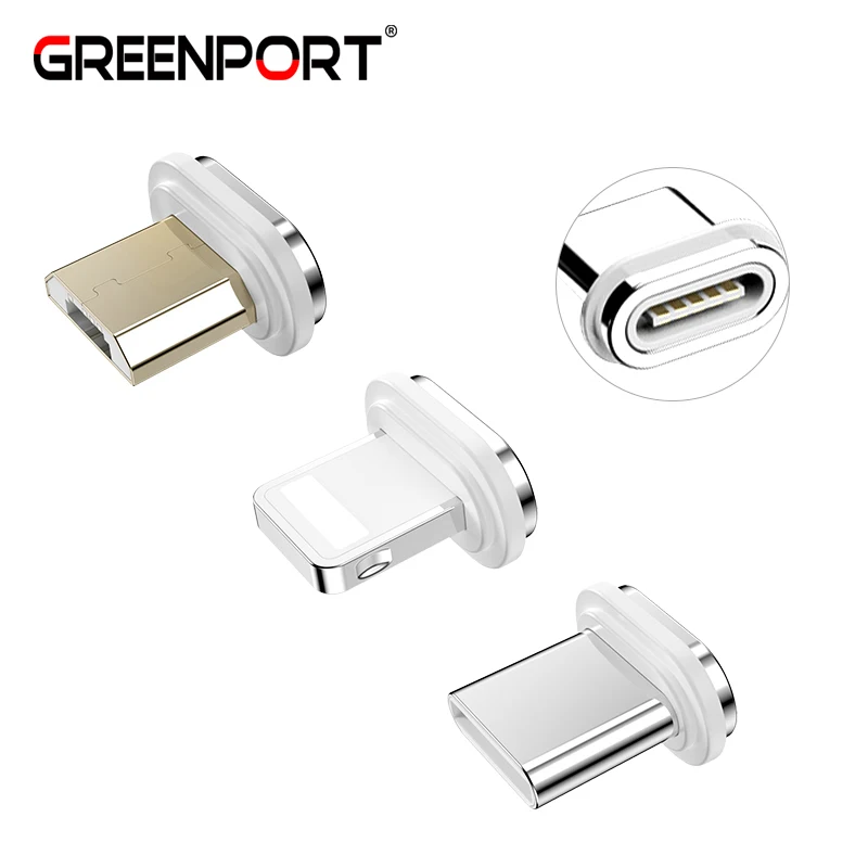 Магнитное зарядное устройство GREENPORT 10th с разъемом Micro usb type C для быстрой зарядки мобильного телефона для iPhone 6 7 8 адаптер для Xiaomi Redmi Phone