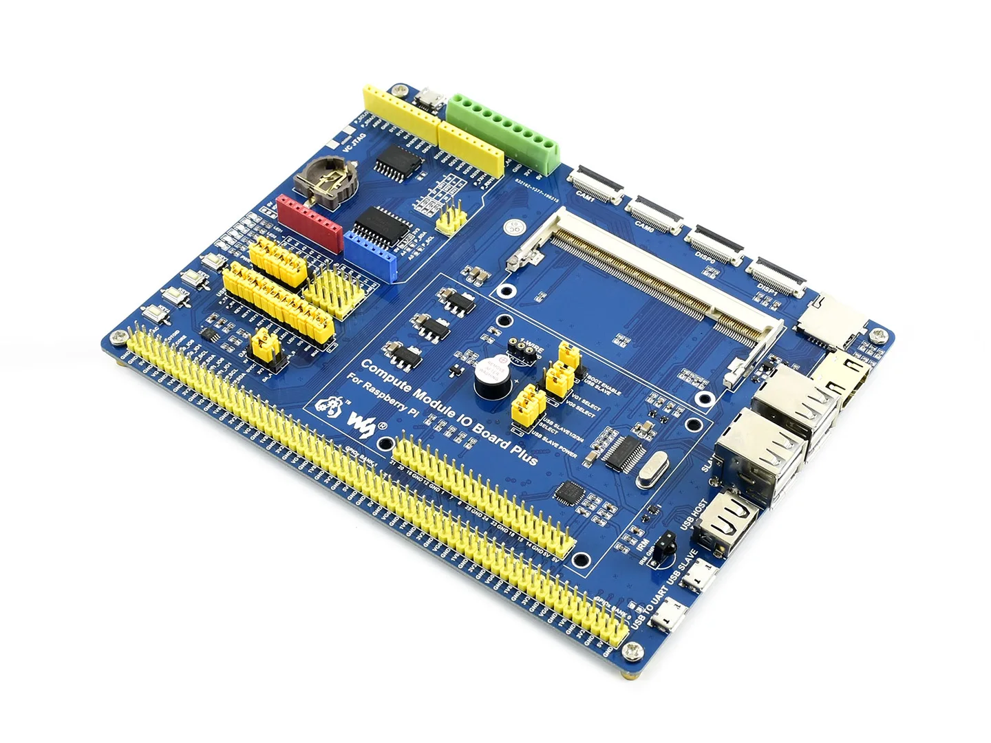 Макетная плата Compute Module IO Board Plus совместима с компьютерным модулем board V3 а также