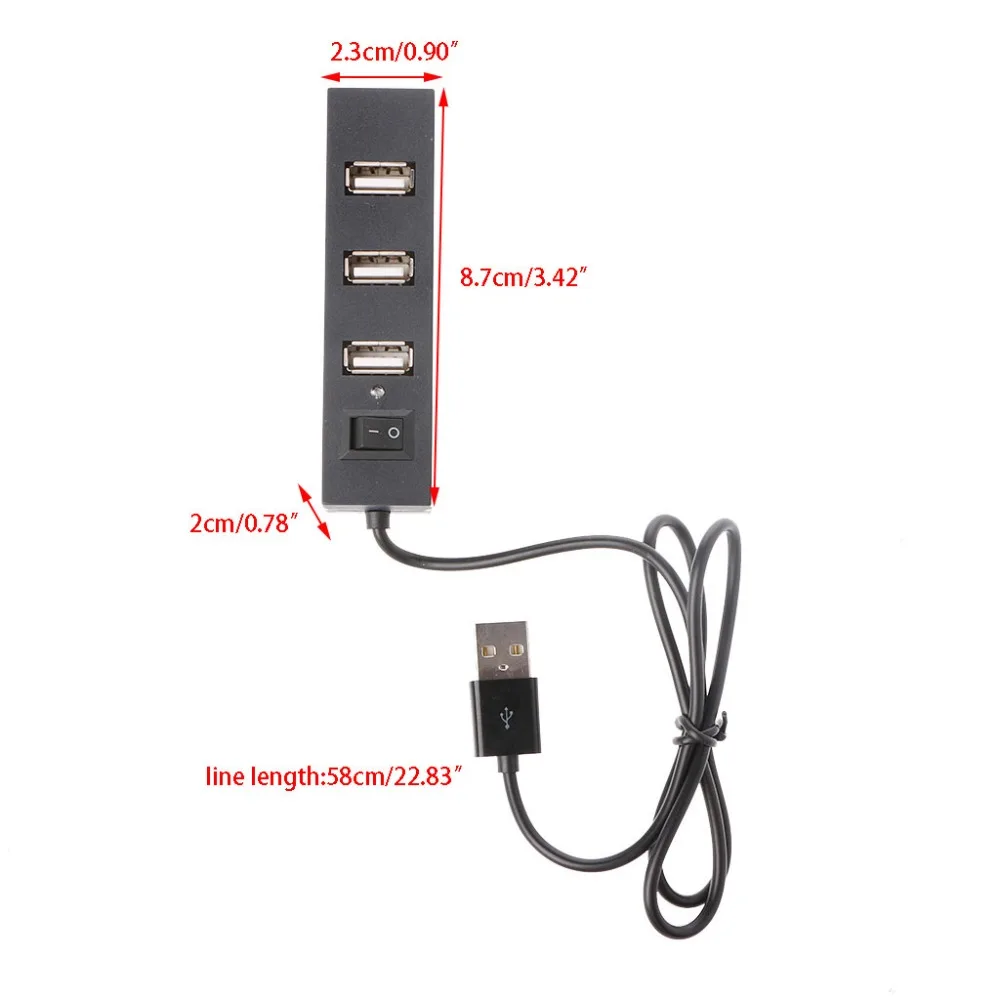 1 шт. внешний 4 порта USB концентратор Расширение 2 0 сплиттер адаптер с