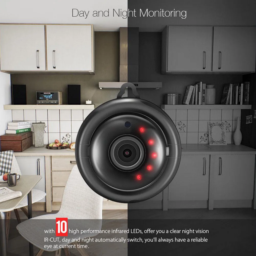 High Quality Smart PTZ 360 Panorama 720P Cloud Storage Home Security WiFi Camera 1.8mm 3.6mm Lens | Электроника