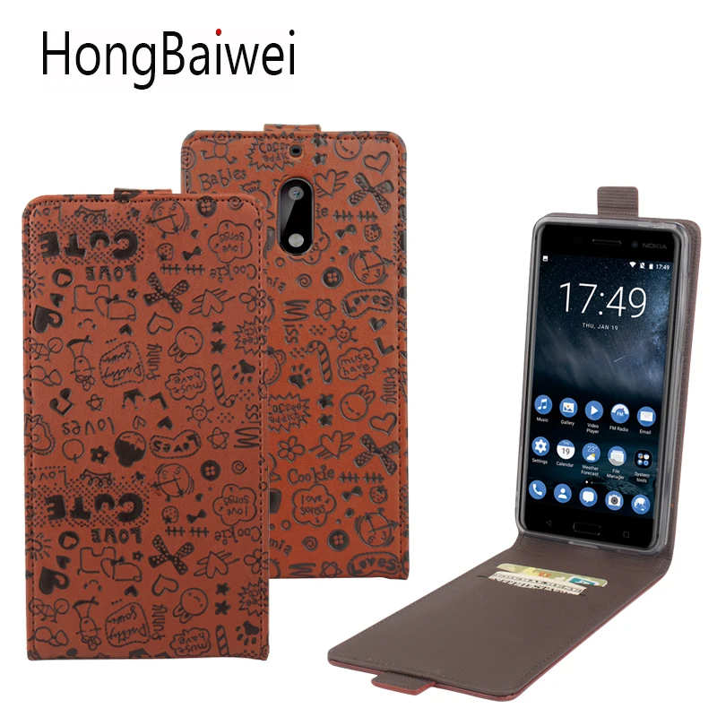 HongBaiwei для Nokia 6 Чехол милый с крышкой Роскошный кожаный кошелек чехол телефона