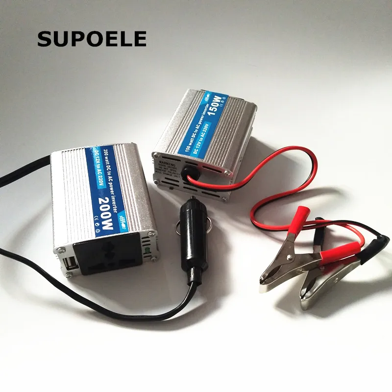 CE RoHS модифицированный синусоидальный выход с USB DC 12V 24V к AC 220V 110V автомобильный инвертор 100W 150W 200W