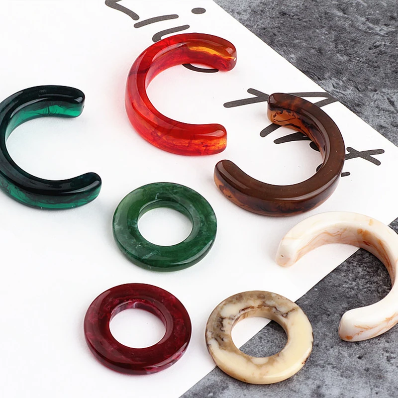 Fashion 2019 DIY Handmade Jewelry Accessories Korea Acetic Acid Large C Ring Earrings Material Pendant Holiday Gift | Украшения и