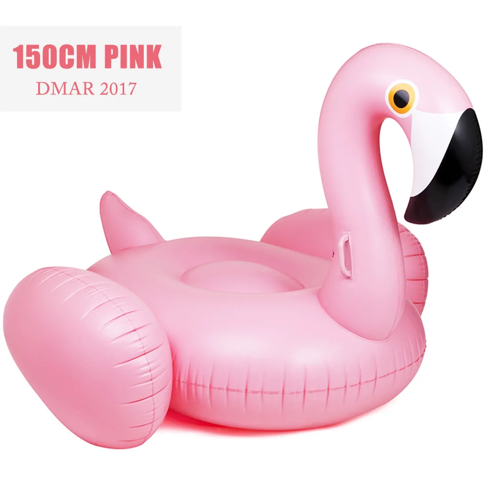 150cm pink DMAR 150 см 59 дюймов надувной фламинго розовое золото гигантский бассейн поплавок игрушки Плавательный круг морской матрас пляжные Вечерние - Цвет: 150cm pink