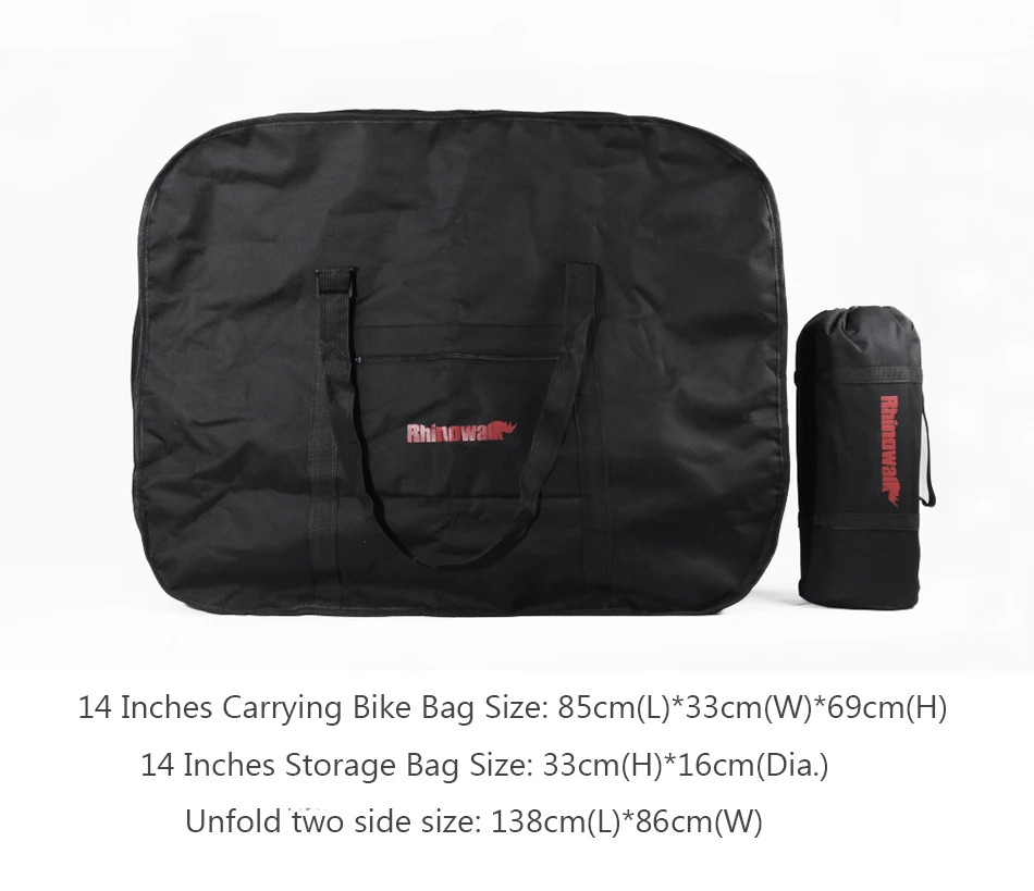 Rhinowalk MTB велосипедная сумка для хранения транспорта, сумка для велоспорта, 20 дюймов, складная велосипедная сумка для переноски, переносная утолщенная дорожная сумка