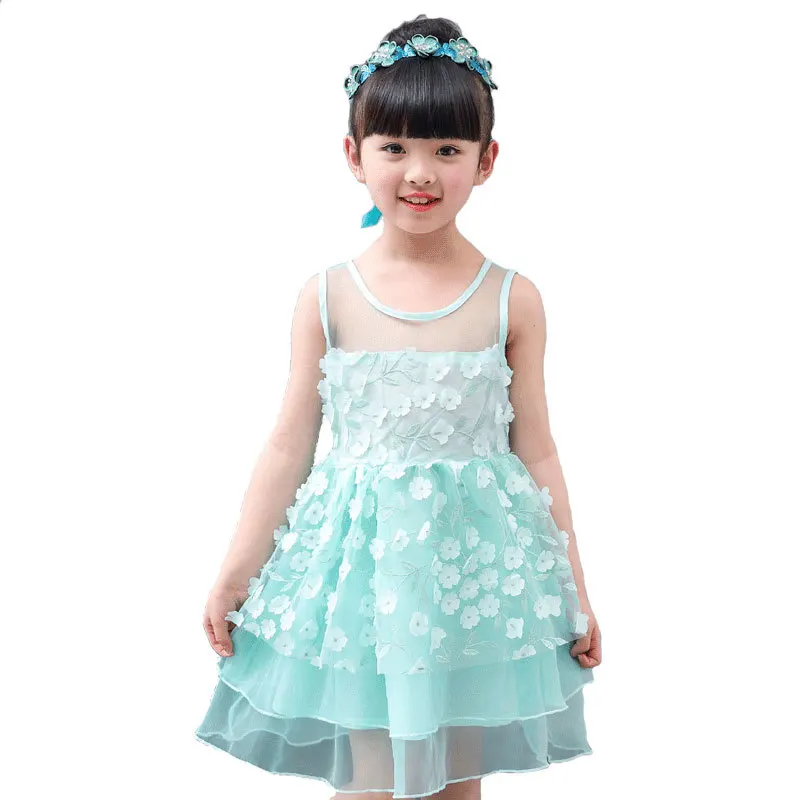 Платья для девочек 2017 г. милые платье принцессы маленьких детей Одежда