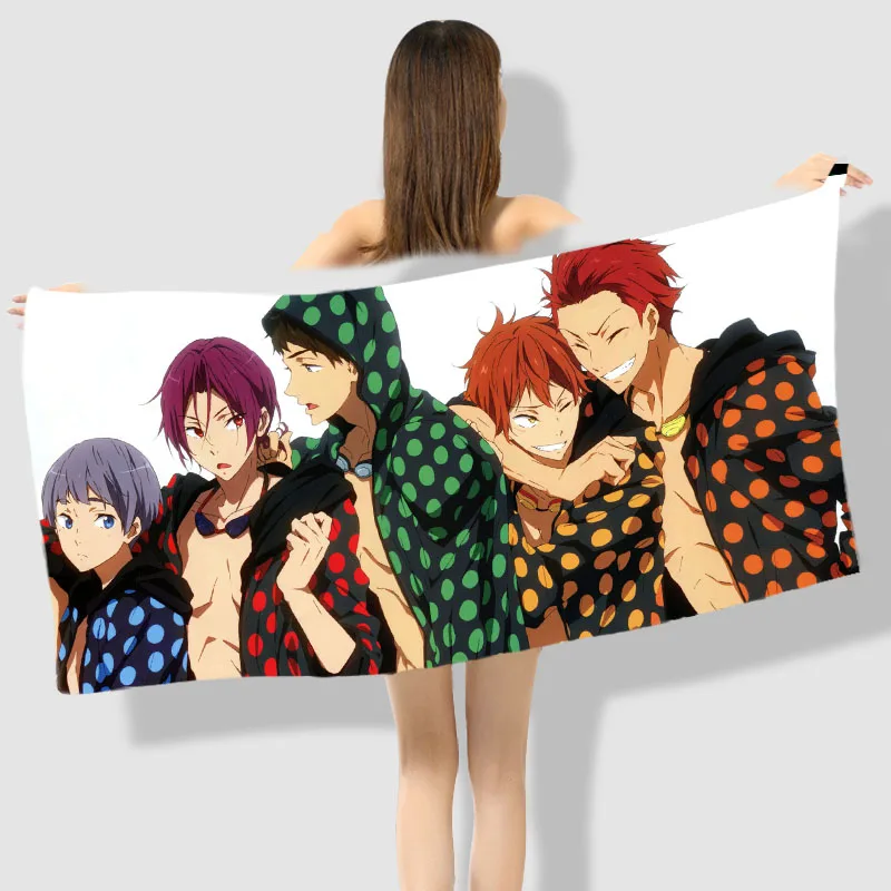 Аниме Манга бесплатно! IWatobi Плавание клуб для ванной пляжные Полотенца Ванная