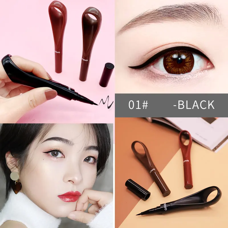 Подводка для глаз NOVO жидкая подводка с тонким контролем черная коричневая винно