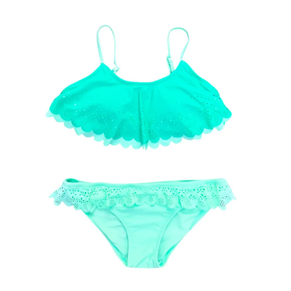 Infant Kids Girls Ruffles Hollow Summer Swimwear Swimsuit Bikini Set body swimsuit for girls children Outfits JAN18 |