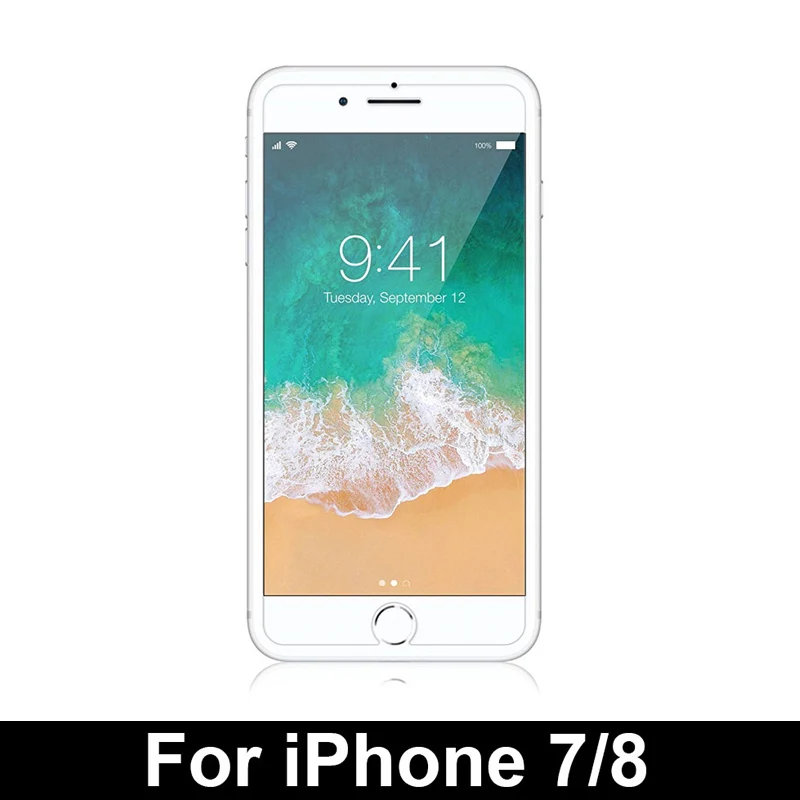 2 шт., закаленное стекло для iPhone X, XR, XS Max, 8, 7, 6, 6S Plus, защита для экрана 5, 5S, SE, защита для экрана, стекло для телефона, Verre, Tremp, Coque - Цвет: iPhone 7 8