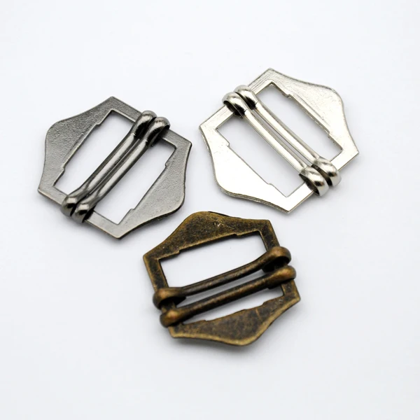 

30 шт. металлическая пряжка Крюк Пряжка 20 мм Пряжка из металлического сплава двойной слайд Регулируемая пряжка никель/черный/бронза BK073