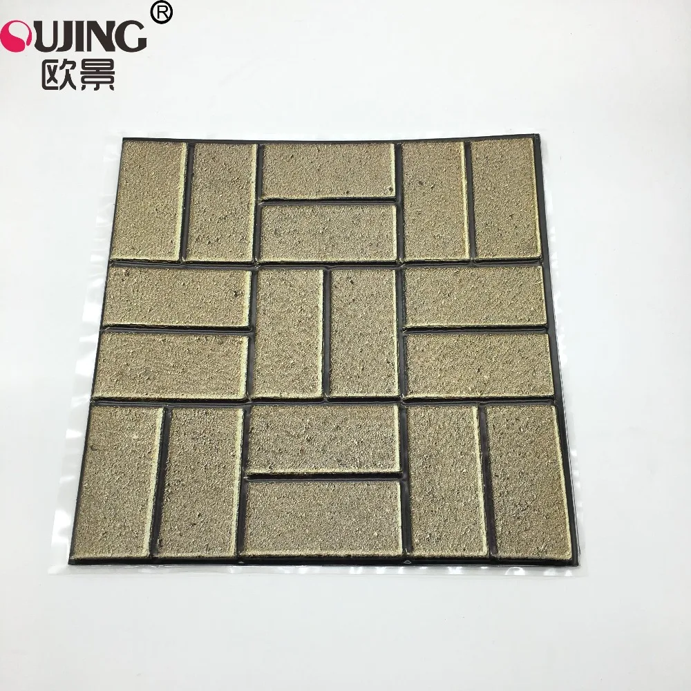 

3D Rectangle Embossed Pattern Emboss Tiles Wall Sticker 30*30cm*10pcs Bedroom Kitchen Tile Wall Decals Waterproof PVC Art Mural