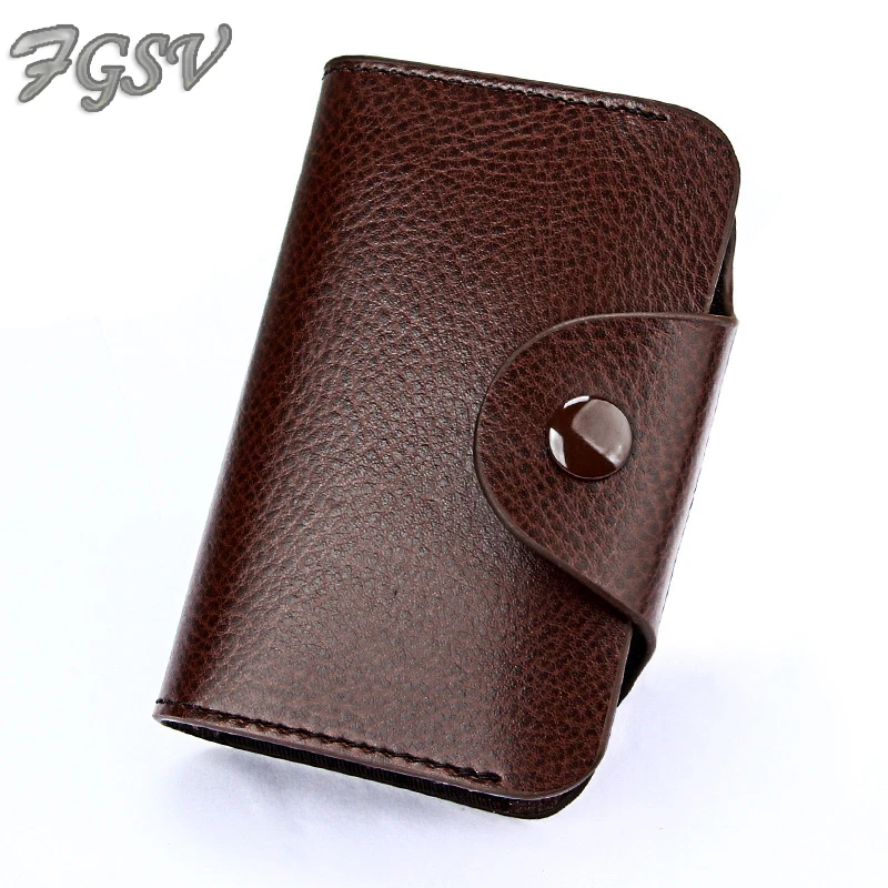 FGSV High quality PU leather hasp big capacity cards credit ID card holder fashion business wallet purse FGS309 | Багаж и сумки