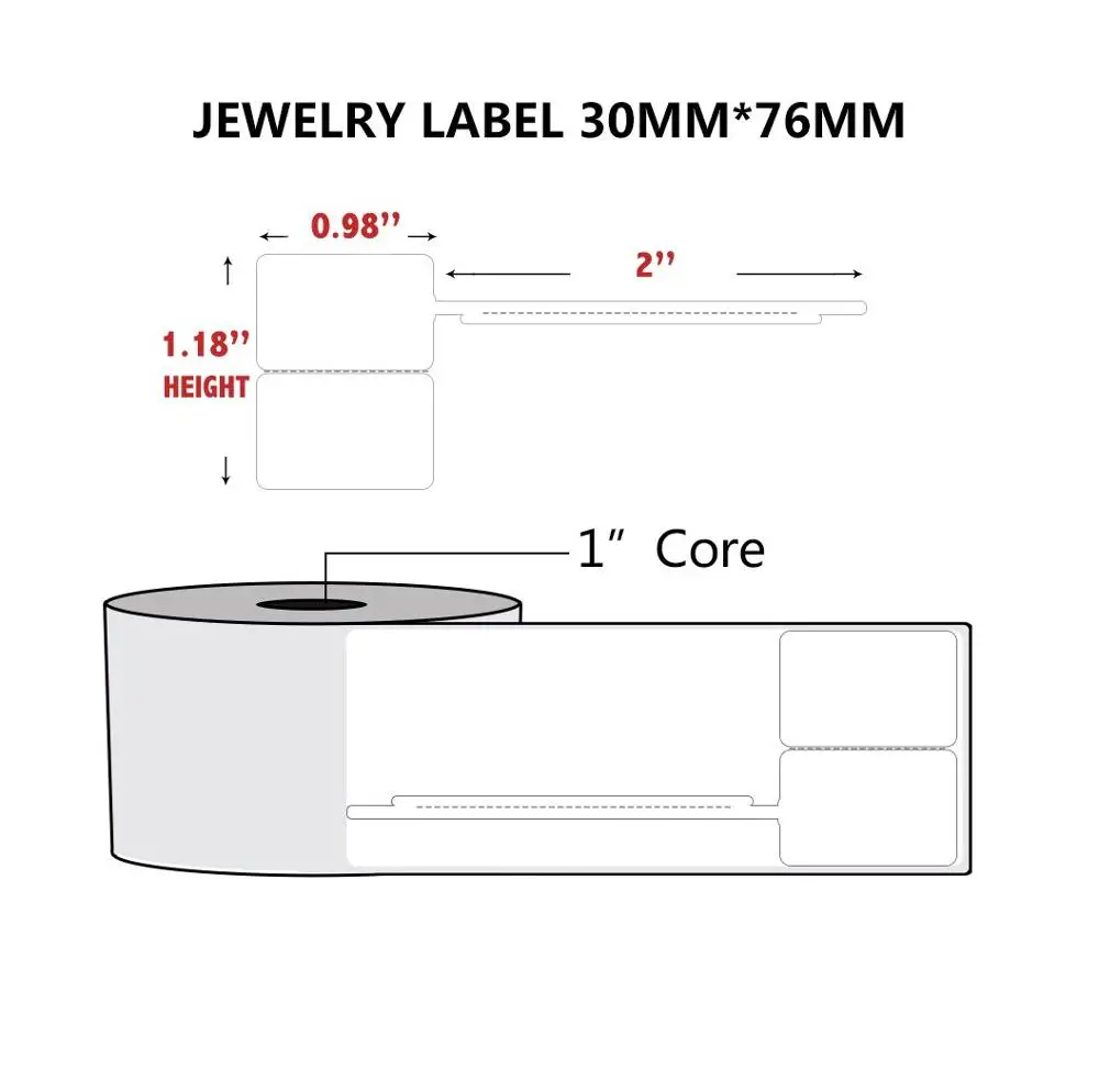 Price 10Rolls30x76mm NETUM 10 рулонов/лот термопечатная Бумага для термопринтера штрих-код стикер/Этикетка/аденсивный термальный тип для NT-G5 - Цвет: Price 10Rolls30x76mm