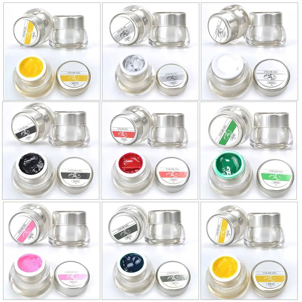 3D Нейл-арт краска цветной гель для ногтей наносимое самостоятельно Цвета