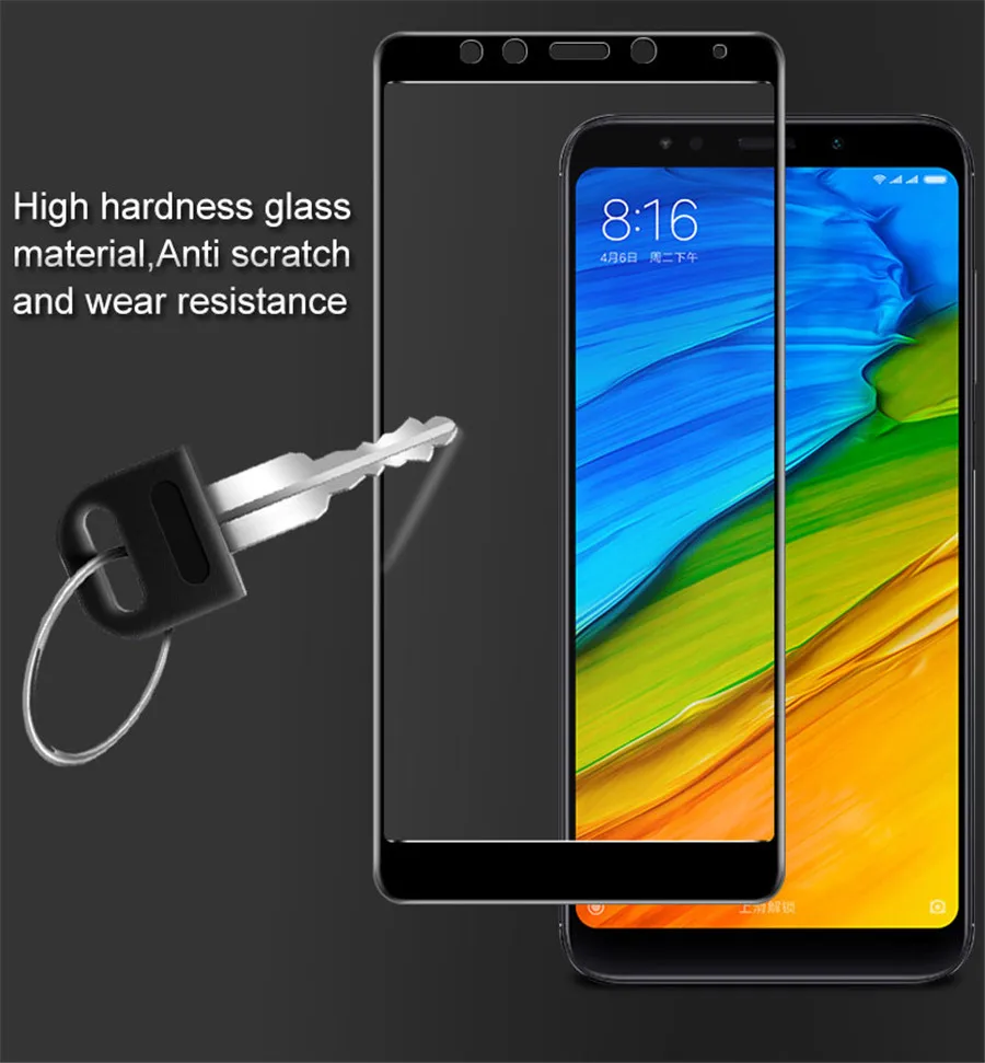 Imak полное покрытие закаленное стекло для Xiaomi Redmi 5 Plus 9H Премиум Защита на весь