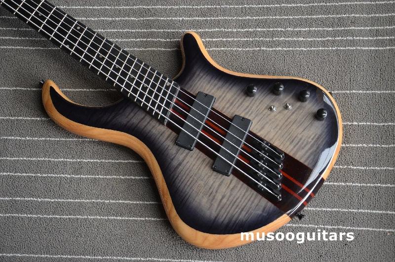 5 струны электрогитары с fanned fret и через шею|guitar rosewood|electric bass guitarelectric guitar brands |