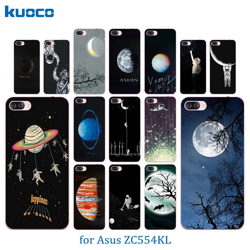 Чехол для телефона Asus ZenFone 4 Max ZC554KL Space Moon Pattern задняя крышка из ТПУ силикона