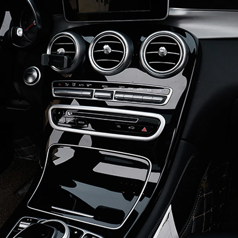 Gelinsi для Mercedes Benz GLC 2016 автомобильный Стайлинг CD проигрыватель Кнопка рамка