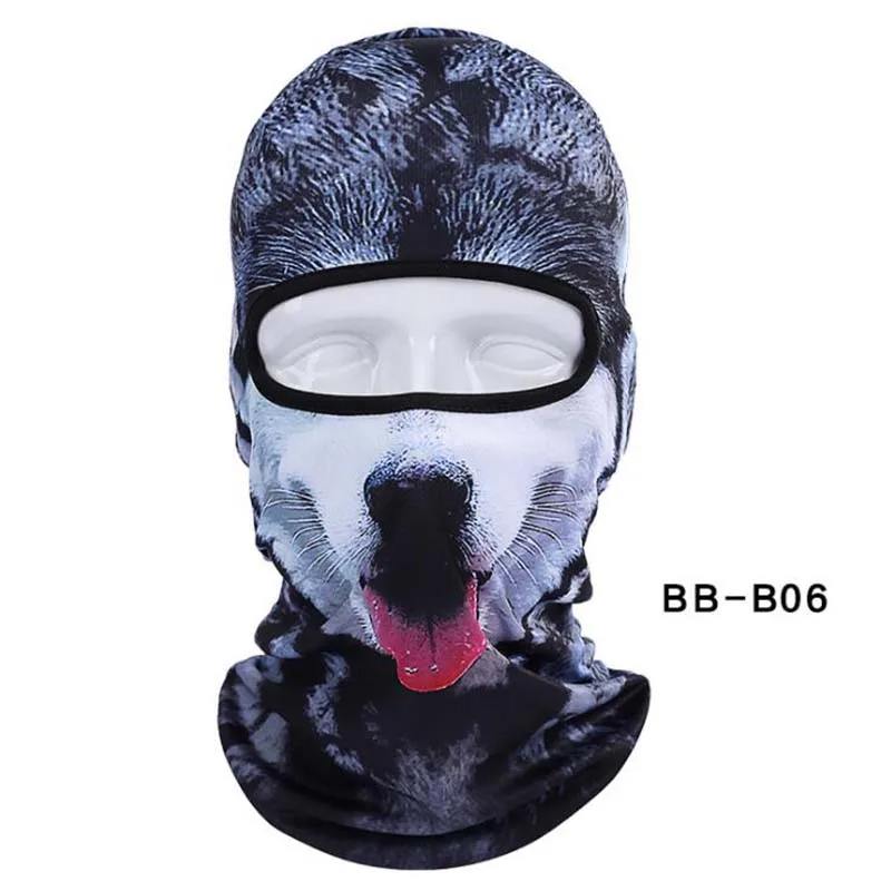 06 Winproof велосипедная маска для лица 3D Балаклава с животным анти-пылезащитный колпачок велосипедные лыжные принадлежности для сноуборда полная маска для шеи шарф капюшон - Цвет: 06