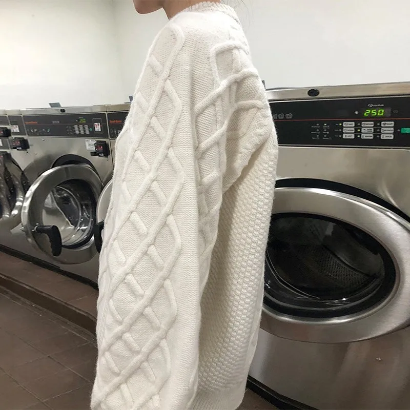 TWOTWINSTYLE Casual Knitting Women's Sweater Pullover Female Lantern Long Sleeve Oversized Jumper Fashion Autumn Winter 2019 New | Женская