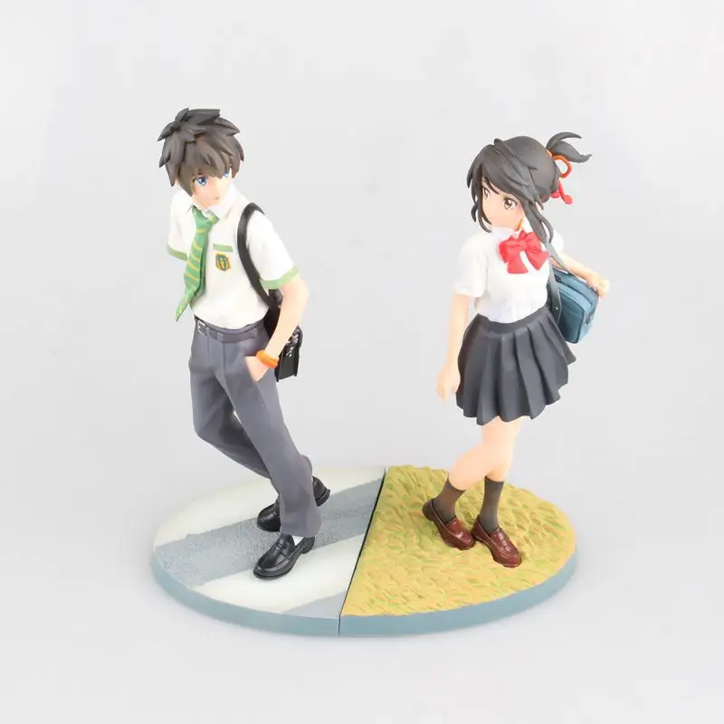 22-23 см 2 шт./лот ПВХ японского аниме figur kimino na wa Miyamizu Mitsuha ваше имя Tachibana Taki фигурка модель