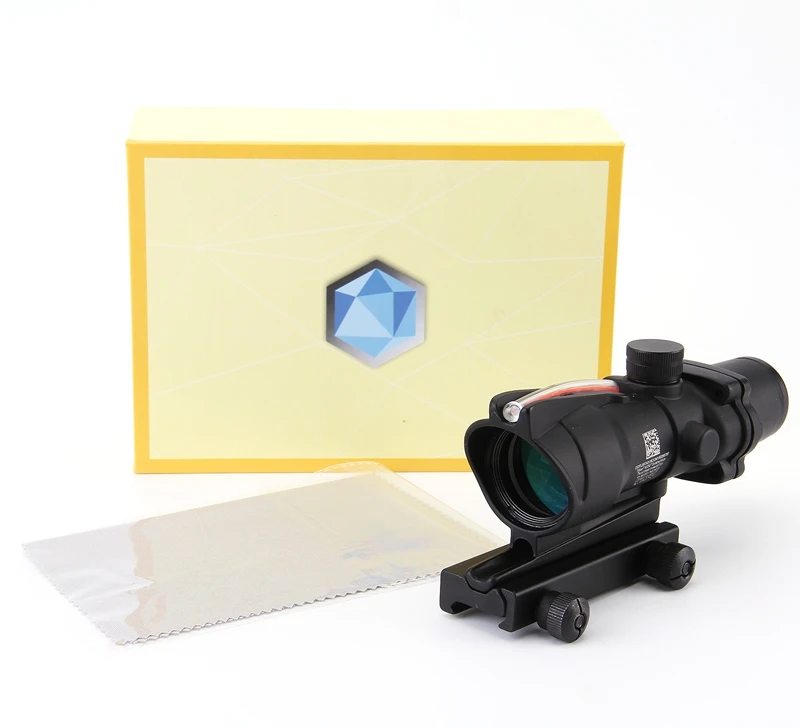 Прицел охотничьей винтовки с подсветкой красный или зеленый цвет|acog style|acog 4x32acog