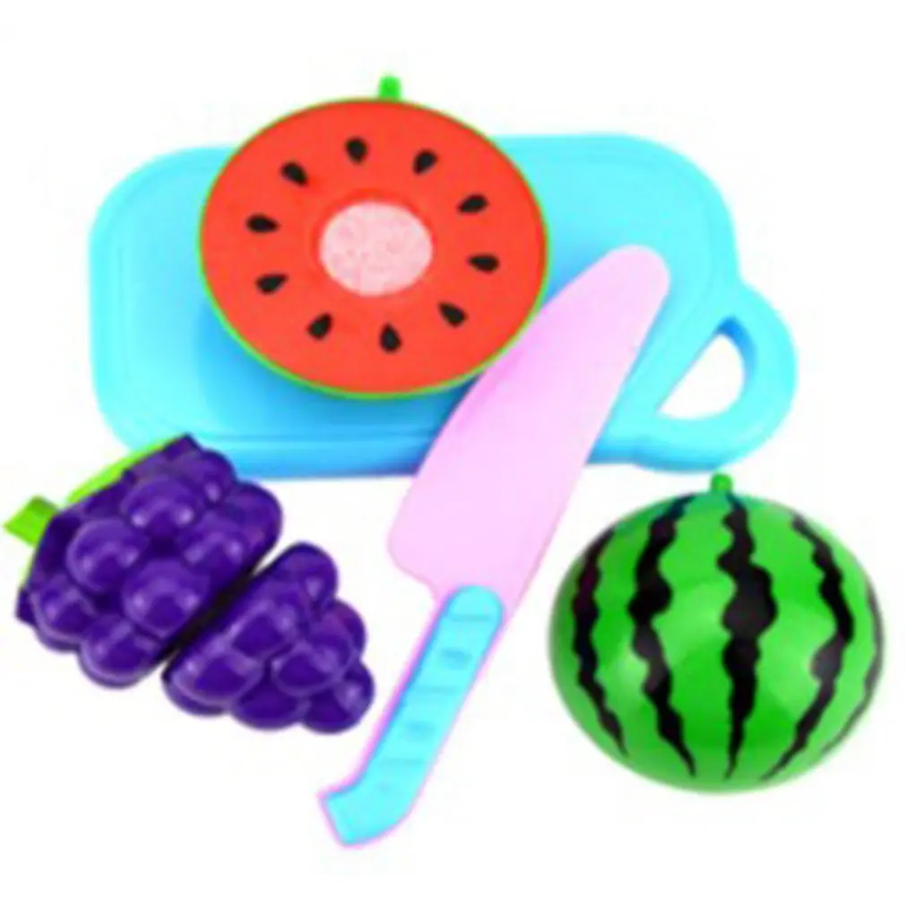 4PCS 25 шт. детская кухня ролевые игры игрушечные лошадки резка фрукты овощи миниатюры еды Играть Классические детские игрушки Playset развивающие игрушки - Цвет: 4PCS