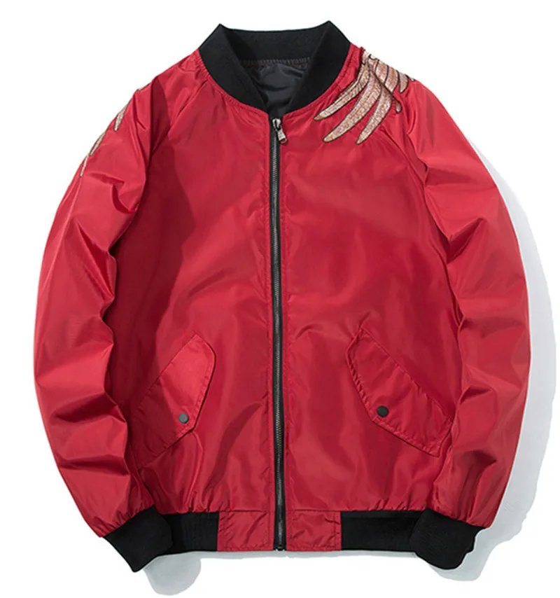 

New Phoenix Embroidery Spring Bomber Jacket High Street Coat Casual Outwear Hip Hop Bomber drop ship discount clothes plus size