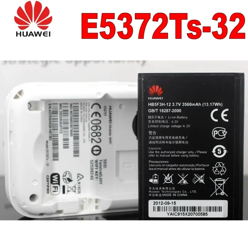 Thick battery 3560mAh Brand new T logo 150M huawei e5372ts-32 4g wireless hopspot with antenna