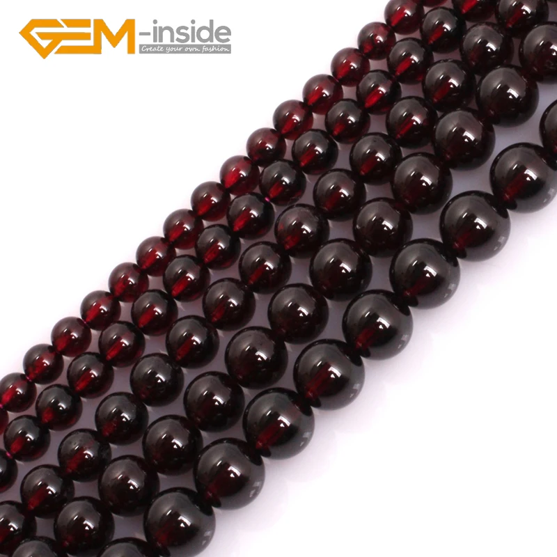 Бусины из натурального камня класса AAA круглые темно красные гранаты 4 мм 8 бусины