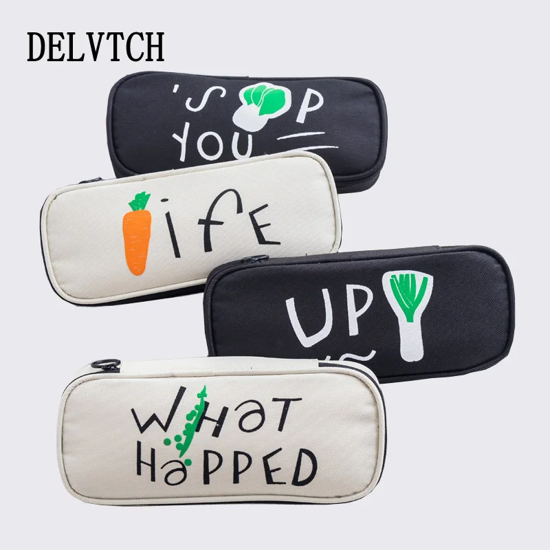 DELVTCH мультяшный чехол вегетарианский вместительный пенал многофункциональный