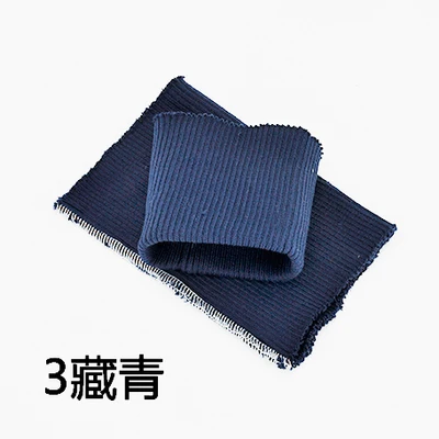 Темно-синий DIY 8*9 см утолщаются вязать ребра ткань манжеты пара, пальто хлопок стрейч мягкие запонки 1 пара Толстые ребристые манжеты - Цвет: Темно-синий