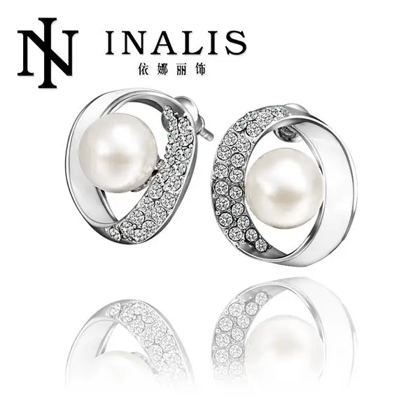 E624 Wholesale!Nickle Free Antiallergic18K Real Gold PlatedEarrings For Women New Fashion JewelryFree Shipping | Украшения и