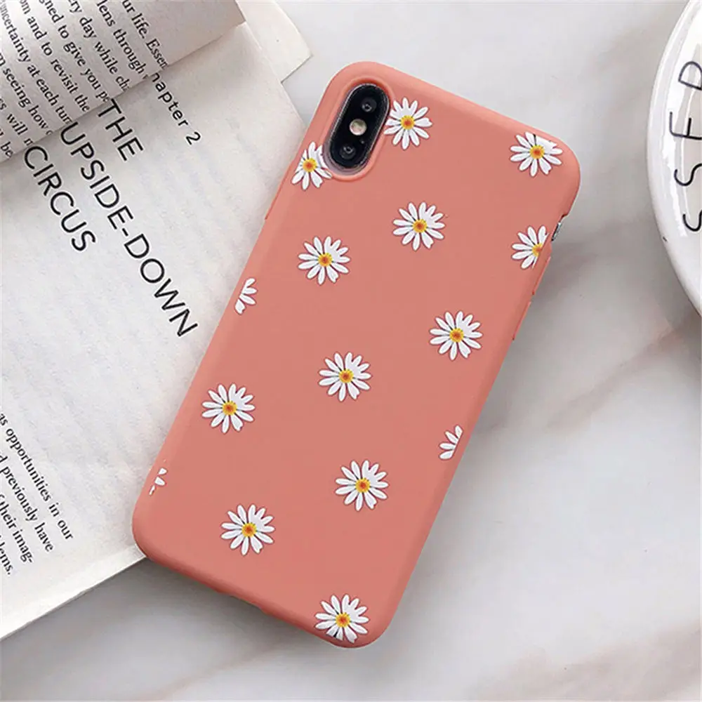 Чехол для телефона Moskado Flowers для iPhone 11 Pro X XR XS Max 7 8 6 6s Plus 5 5S SE Хризантема Цветочный Мягкий ТПУ силиконовый чехол