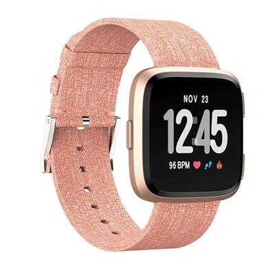orange Прочный холст нейлоновый ремешок для Fitbit Versa, ремешок сменный ремешок для Fitbit Versa Lite умный браслет ремень - Цвет: orange