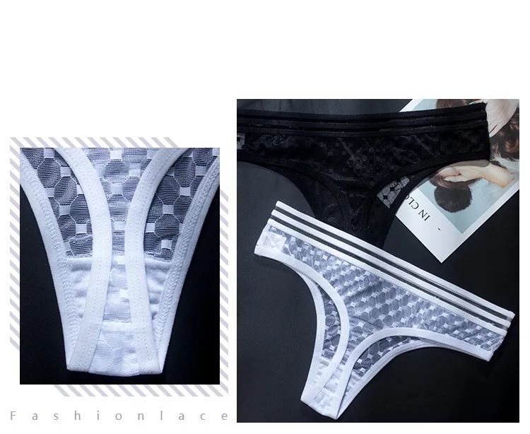 SP& CITY, 3 шт., спортивные прозрачные сетчатые кружевные стринги, сексуальное женское нижнее белье, кружевные одноцветные сексуальные трусики, танга, нижнее белье