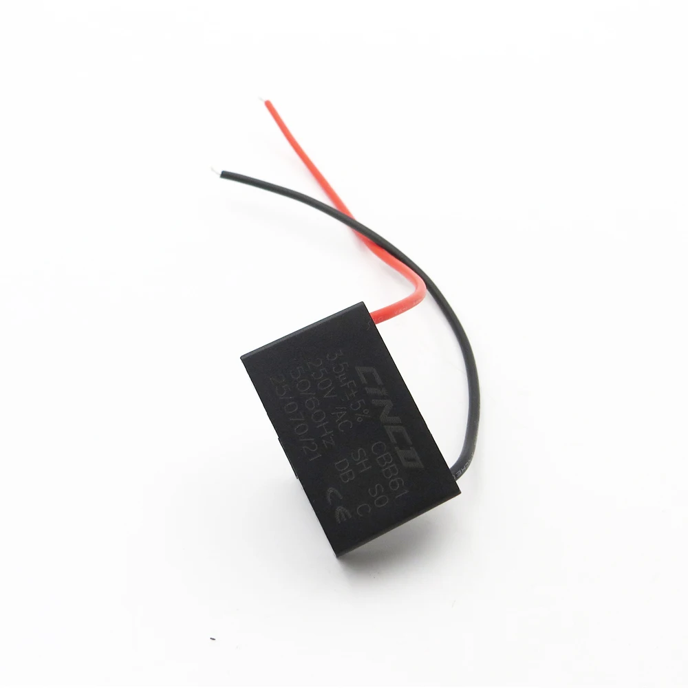Конденсатор двигателя электрический вентилятор скорость CBB61 3 5 мкФ 250V 2 провода
