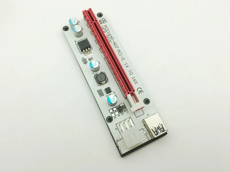 Новая Райзер-карта 3 в 1 VER007C 60 см PCI-E с 4pin 6pin Sata Molex Power PCIe 1x до 16x Extender для майнинга