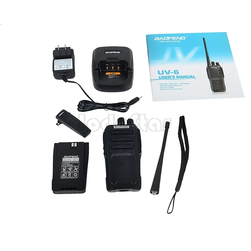 BaoFeng UV-6 двухстороннее радио BF-UV6 Портативный двухдиапазонный УКВ 136-174/400-470 МГц 5W VOX