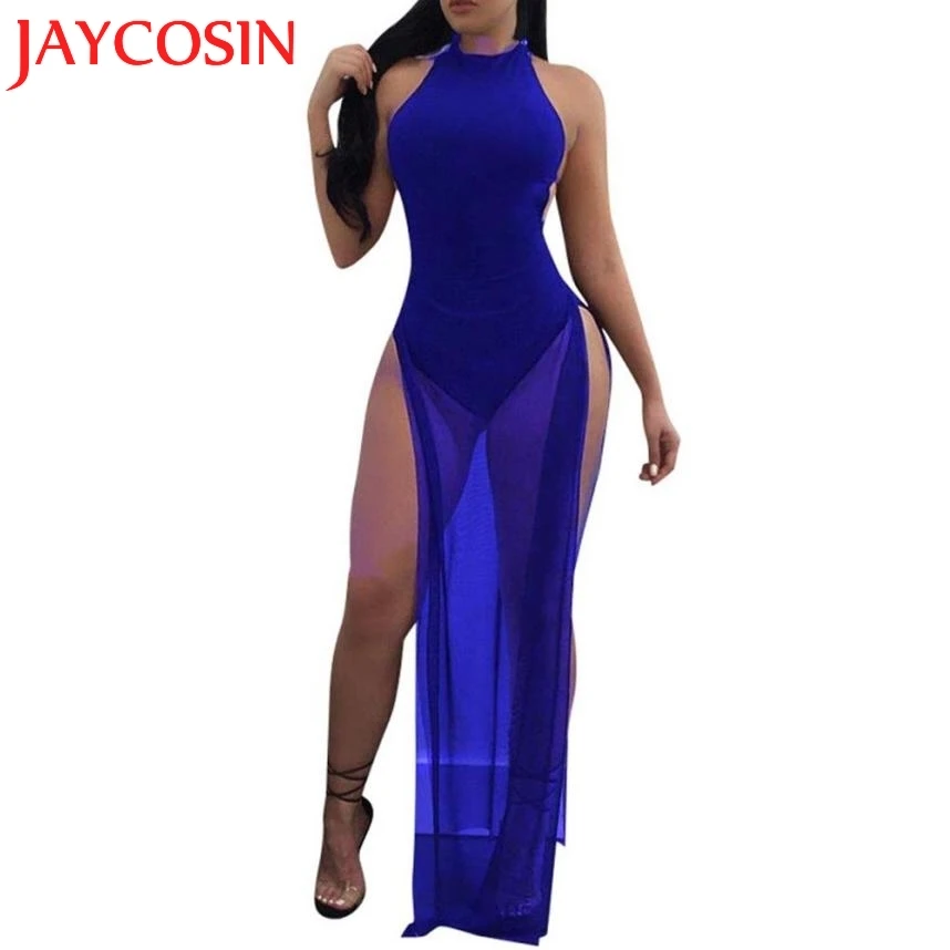 SIF 2017 Long Sleeves Wonderful Women's Summer Sexy Sleeveless Maille Tight Dress Club Party Mujer 710 | Женская одежда