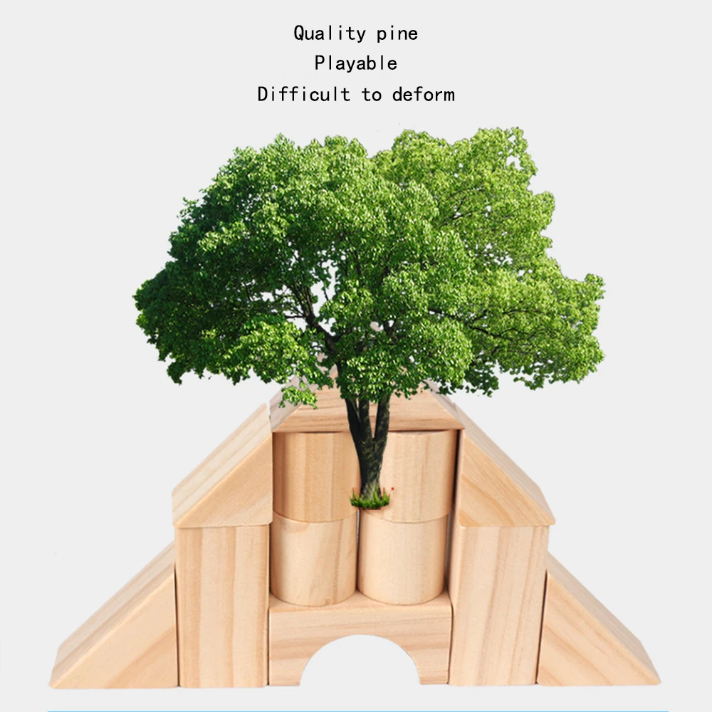 100 шт./лот премиум деревянный набор строительных блоков детские игрушки